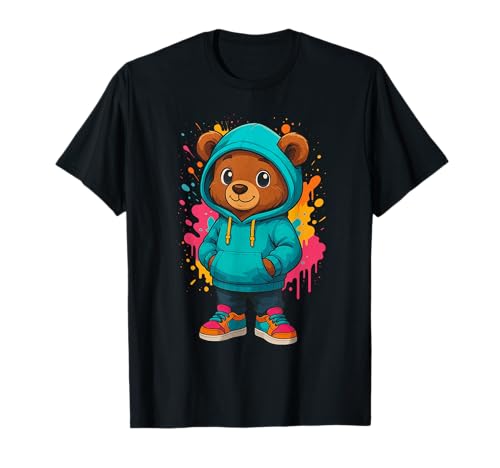 Bunter Teddybär-Liebhaber, ästhetisch, urbaner Teddybär für Mädchen T-Shirt Bunter Teddybär-Liebhaber, ästhetisch, urbaner Teddybär für Mädchen T-Shirt von Teddy Bear Art Streetwear Hip Hop Culture Kids Boy