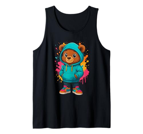Bunter Teddybär-Liebhaber, ästhetisch, urbaner Teddybär für Mädchen Tank Top Bunter Teddybär-Liebhaber, ästhetisch, urbaner Teddybär für Mädchen Tank Top von Teddy Bear Art Streetwear Hip Hop Culture Kids Boy