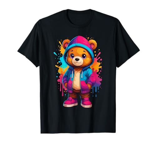 Farbenfrohe, ästhetische Urbane Streetwear für Herren, Teddybär-Liebhaber T-Shirt Farbenfrohe, ästhetische Urbane Streetwear für Herren, Teddybär-Liebhaber T-Shirt von Teddy Bear Art Streetwear Hip Hop Culture Kids Boy