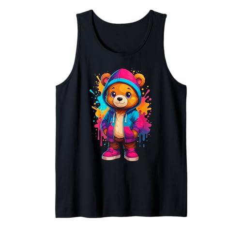 Farbenfrohe, ästhetische Urbane Streetwear für Herren, Teddybär-Liebhaber Tank Top Farbenfrohe, ästhetische Urbane Streetwear für Herren, Teddybär-Liebhaber Tank Top von Teddy Bear Art Streetwear Hip Hop Culture Kids Boy