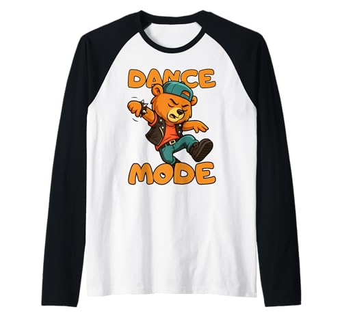 Lustiger Braunbär Tanzmodus Trainer Geschenk für Männer Frauen Kinder Raglan von Teddy Bear Dance Coach Hip Hop Rock Graphic Design