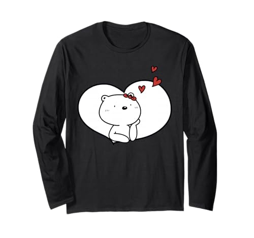 Teddybär mit Herz, lustiges Unisex-Design für Männer und Frauen Langarmshirt von Teddy Bear With Heart Funny Unisex Design For Tee
