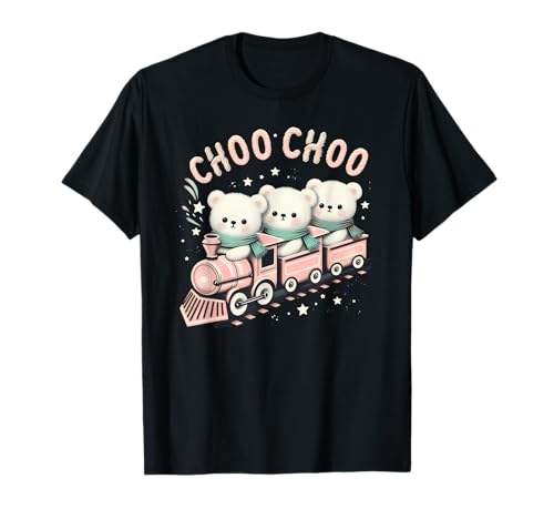 Teddybären Choo Choo Zug Kinder Pastell Kokette Matching T-Shirt Teddybären Choo Choo Zug Kinder Pastell Kokette Matching T-Shirt von Teddy Bears Choo Choo Train Kids Pastel Matching
