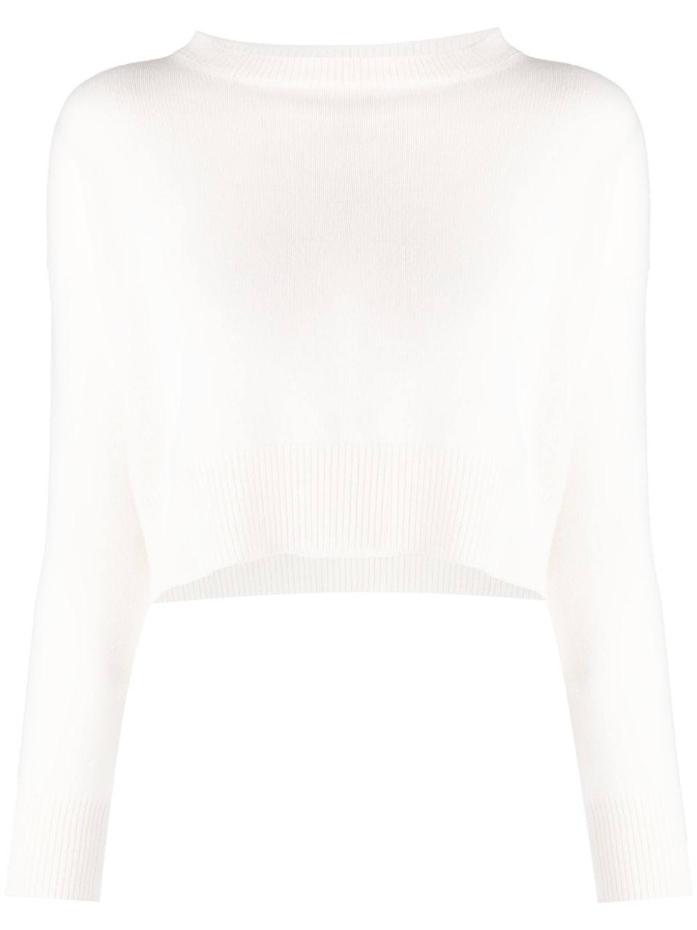 Teddy Cashmere Genova Cropped-Pullover aus Kaschmir - Weiß von Teddy Cashmere