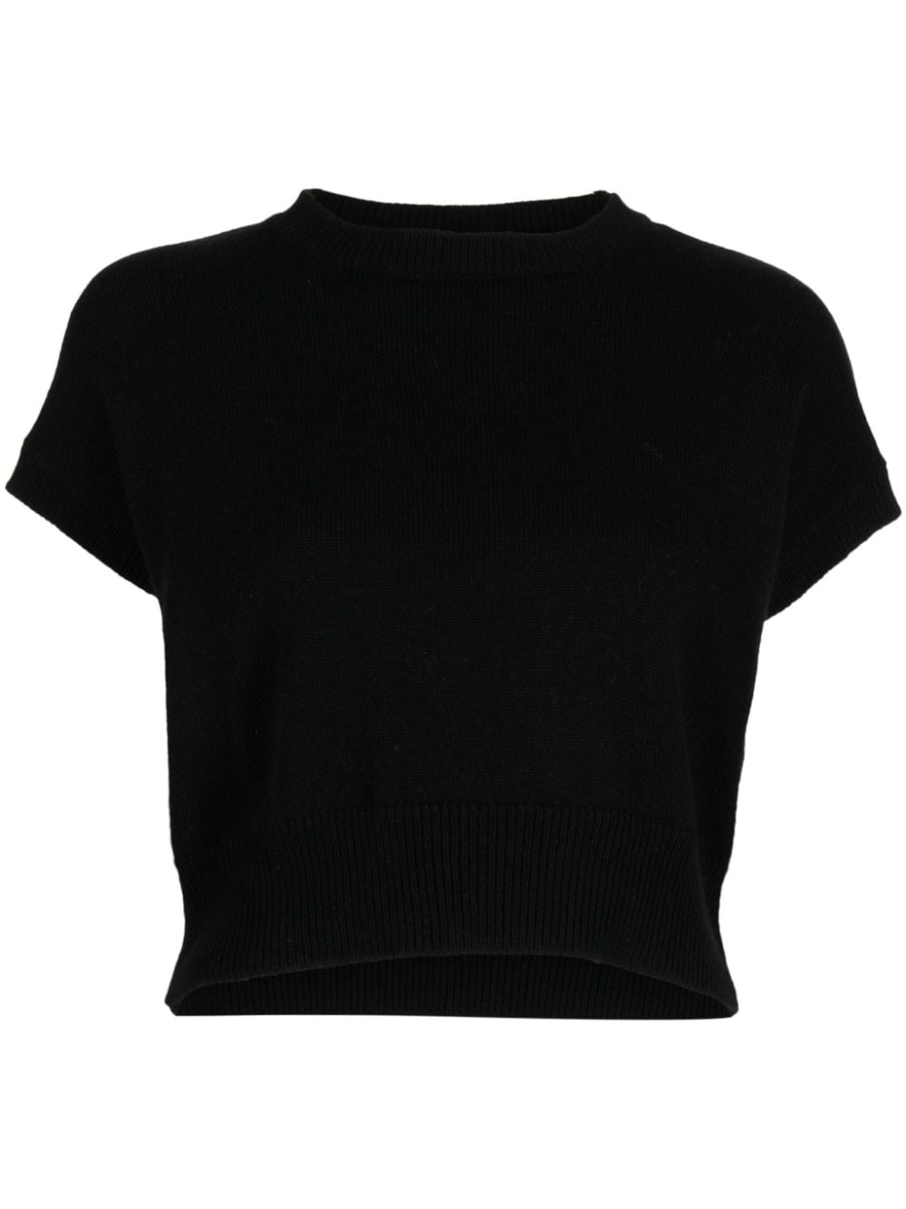 Teddy Cashmere Genova Cropped-Pullover aus Kaschmir - Schwarz von Teddy Cashmere