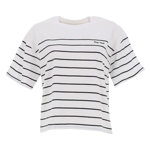 Teddy Smith Damen T-Carla Stripes T-Shirt, Dunkles Marineblau, Large von Teddy Smith