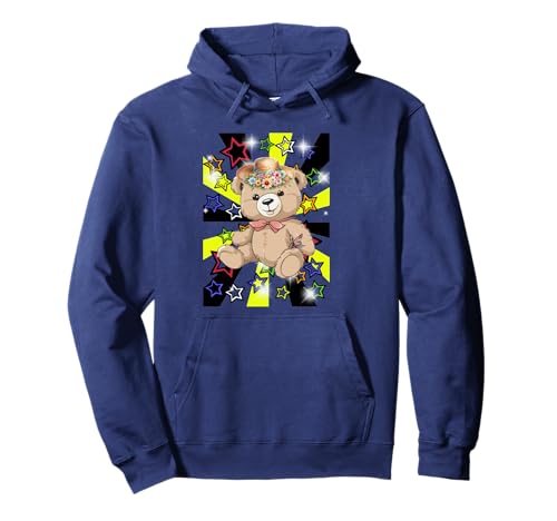 Retro Bär Sommer Teddys Kinder Mädchen Bären Teddybär Pullover Hoodie von Teddy Teddybär Bär