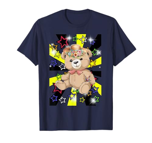 Retro Bär Sommer Teddys Kinder Mädchen Bären Teddybär T-Shirt von Teddy Teddybär Bär
