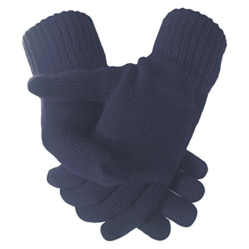 Damen Winter Handschuhe super Weich Feinstrick Thermo Handschuhe - Einheitsgröße, Marineblau von TeddyT's