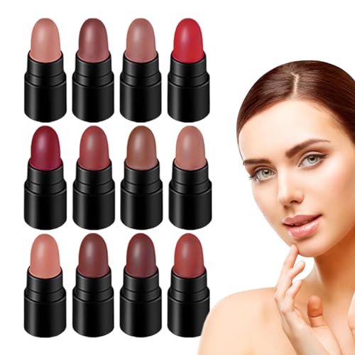 Lipgloss-Set | Matte Temperaturänderung, nicht klebend, Volumen-Plumping-Essenz-Feuchtigkeitscreme - 12-teiliges Lippenpflege-Geschenk für Mädchen, natürliches, nährendes Tedious von Tedious