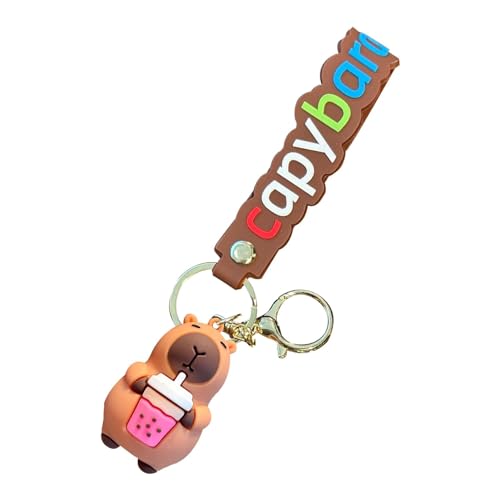 Tedious Capybara Schlüsselanhänger, Capybara Schlüsselanhänger - Lustiger Capybara-Puppen-Schlüsselhalter | Cartoon Capybara Schlüsselanhänger Charm Rucksack Geldbörse Anhänger, Capybara von Tedious