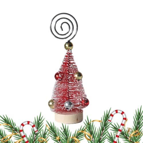 Weihnachtsbaum-Notizhalter - Desktop-Fotohalter mit Tannennadel-Design,Kartenpräsentationszubehör für Esstisch, Couchtisch, Nachttisch, Schlafsaal, Arbeitstisch Tedious von Tedious