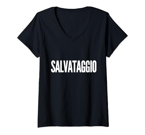 Damen Salvataggio T-Shirt mit V-Ausschnitt Damen Salvataggio T-Shirt mit V-Ausschnitt von Tee Galore
