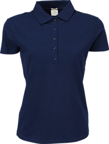 TJ145 Ladies Stretch 5 Button Polohemd Poloshirt 3XL,Navy von Tee Jays