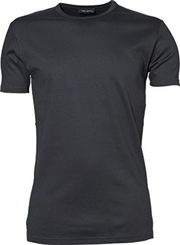 TJ520 Mens Interlock Bodyfit T-Shirt, Farbe:Dark Grey (Solid);Größen:S S,Dark Grey (Solid) von Tee Jays