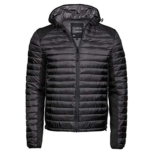 TeeJays - Herren Winterjacke 'Aspen Crossover' / Black/Black Melange, 3XL von Tee Jays