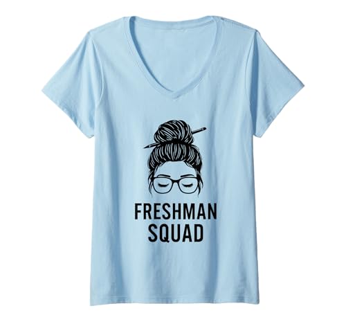 Damen Freshman Squad, 9. Klasse, Highschool T-Shirt mit V-Ausschnitt Damen Freshman Squad, 9. Klasse, Highschool T-Shirt mit V-Ausschnitt von Tee Junction