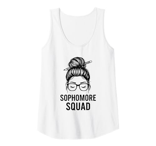 Damen Sophomore Squad, 10. Klasse, Highschool Tank Top von Tee Junction