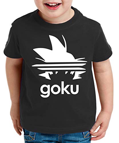 Adi Goku Kinder T-Shirt Son Dragon Master Ball Vegeta Turtle Roshi Db, Kinder T-Shirt Größe:110-116 (5-6 Jahre), Kinder Farben:Schwarz von Tee Kiki