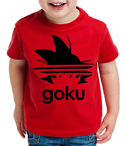 Adi Goku Kinder T-Shirt Son Dragon Master Ball Vegeta Turtle Roshi Db, Kinder T-Shirt Größe:134-146 (9-11 Jahre), Kinder Farben:Rot von Tee Kiki