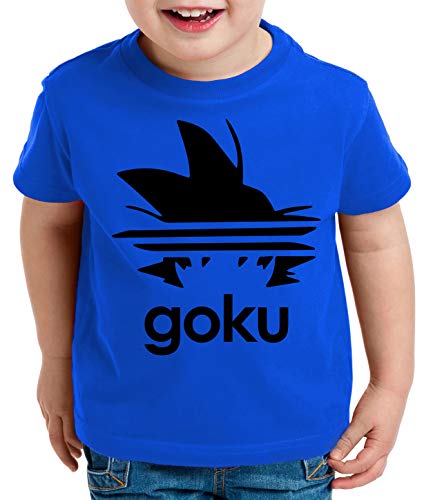 Adi Goku Kinder T-Shirt Son Dragon Master Ball Vegeta Turtle Roshi Db, Kinder T-Shirt Größe:134-146 (9-11 Jahre), Kinder Farben:Royal Blau von Tee Kiki