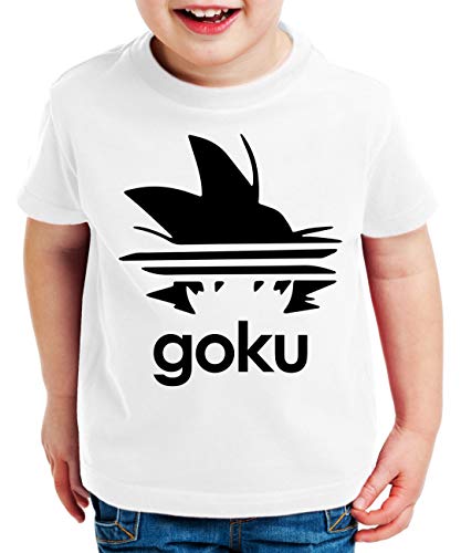 Adi Goku Kinder T-Shirt Son Dragon Master Ball Vegeta Turtle Roshi Db, Kinder T-Shirt Größe:134-146 (9-11 Jahre), Kinder Farben:Weiß von Tee Kiki