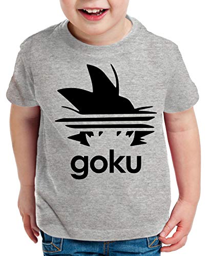 Adi Goku Kinder T-Shirt Son Dragon Master Ball Vegeta Turtle Roshi Db, Kinder T-Shirt Größe:152-164 (12-14 Jahre), Kinder Farben:Grau Meliert von Tee Kiki