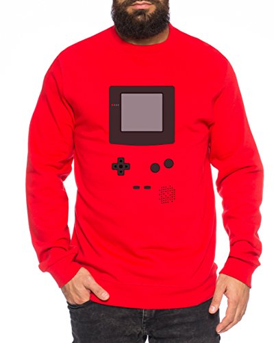 Big Gamecolor Bang Nerd Theory Sheldon Gameboy Herren Sweatshirt Pullover Sweat, Farbe:Rot, Größe:XL von Tee Kiki