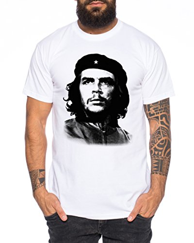 Che Herren T-Shirt Kuba Guevara Revolution Guevara, Farbe:Weiss;Größe:S von WhyKiki