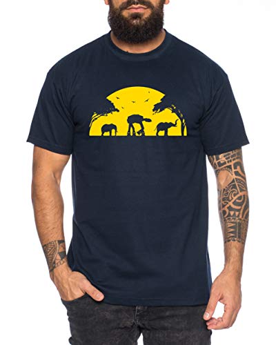 Elefant Wars Herren T-Shirt Star Imperium Boba Fiction Darth, Farbe:Dunkelblau, Größe:4XL von Tee Kiki