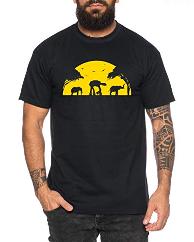 Elefant Wars Herren T-Shirt Star Imperium Boba Fiction Darth, Farbe:Schwarz, Größe:L von Tee Kiki