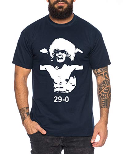 Khabib 29-0 - Herren T-Shirt Nurmagomedov MMA Eagle Dagestan Cooles Fitness Sport Shirt, Farbe:Dunkelblau, Größe:L von Tee Kiki