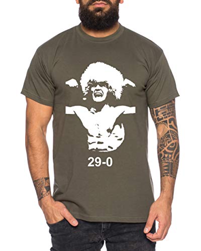 Khabib 29-0 - Herren T-Shirt Nurmagomedov MMA Eagle Dagestan Cooles Fitness Sport Shirt, Farbe:Khaki, Größe:L von Tee Kiki