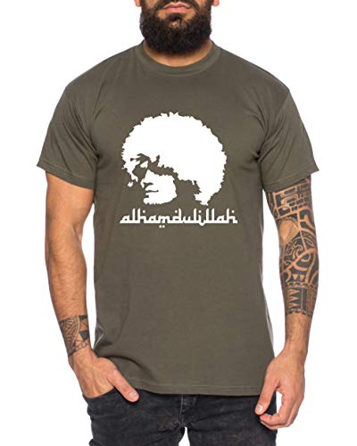 Khabib Alham - Herren T-Shirt Nurmagomedov MMA Eagle Dagestan Cooles Fitness Sport Shirt, Farbe:Khaki, Größe:L von Tee Kiki