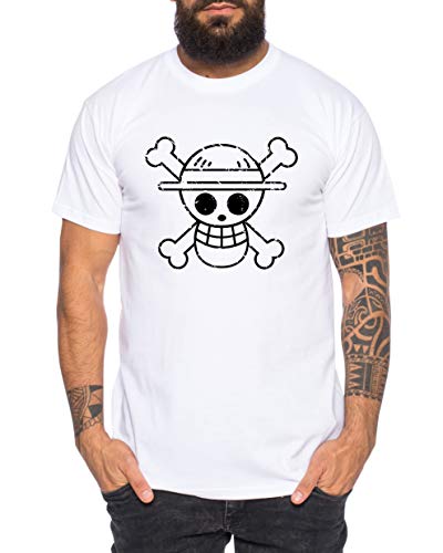 Logobruch Zorro One Manga Herren Ruffy T-Shirt Anime Piece, Größe:S, Farbe:Weiß von Tee Kiki