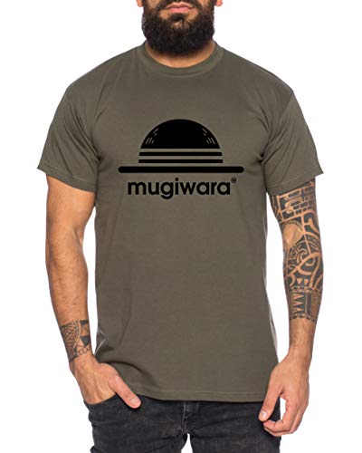 Mugiwara - Herren T-Shirt Son Ruffy Luffy Saitama One Dragon Goku Ball Vegeta Punch Man Piece, Größe:M, Farbe:Khaki von Tee Kiki