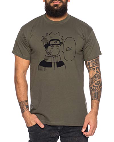 Naruto Ok - Herren T-Shirt Son Ruffy Luffy Saitama One Dragon Goku Ball Vegeta Punch Man Piece, Größe:M, Farbe:Khaki Naruto Ok - Herren T-Shirt Son Ruffy Luffy Saitama One Dragon Goku Ball Vegeta Punch Man Piece, Größe:M, Farbe:Khaki von Tee Kiki