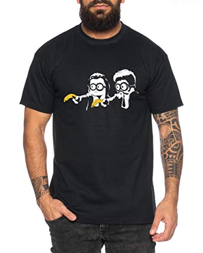 Pulp Banana Herren T-Shirt Cooles Fiction lustiges Fun Shirt, Farbe:Schwarz, Größe:M von Tee Kiki