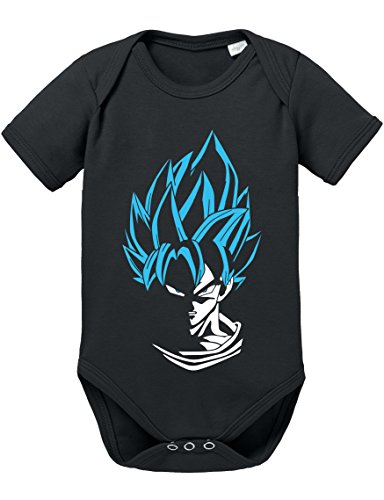 Super Son Goku Baby Strampler Body Goku Dragon Master Son Ball Vegeta Turtle Roshi Db, Farbe:Schwarz/Blau;Größe:62 von WhyKiki