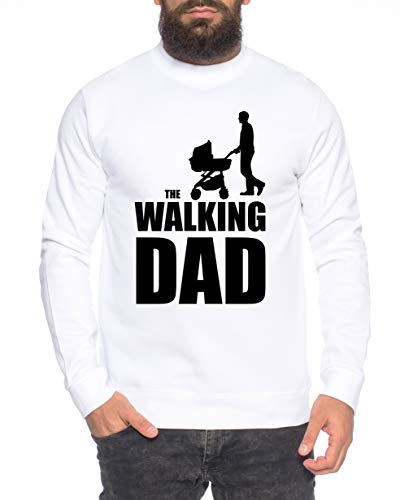 The Walking Dad Herren Sweatshirt Dead, Größe:S, Farbe:Weiß von Tee Kiki