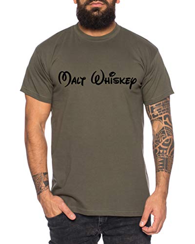 Whiskey I Herren T-Shirt Cooles Walt lustiges Fun Shirt, Größe:M, Farbe:Khaki von Tee Kiki