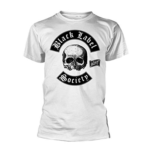 Black Label Society White Skull Logo offiziell Männer T-Shirt Herren (X-Large) von Tee Shack