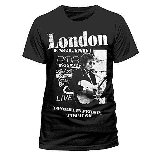 Bob Dylan Live in London Concert Tour 1966 offiziell Männer T-Shirt Herren (XX-Large) von Tee Shack