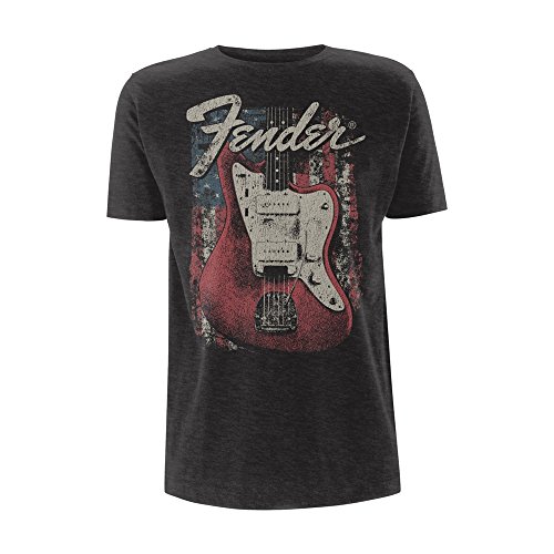 Fender Electric Guitars Rock 2 offiziell Männer T-Shirt Herren (Large) von Tee Shack