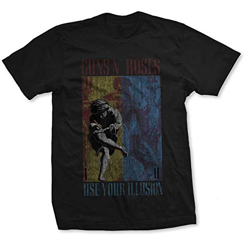 Guns n Roses Use Your Illusion Slash Axl Rose offiziell Männer T-Shirt Herren (Large) von Tee Shack