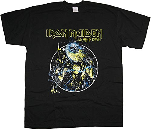 Iron Maiden Live After Death Steve Harris Rock offiziell Männer T-Shirt Herren (Small) von Tee Shack