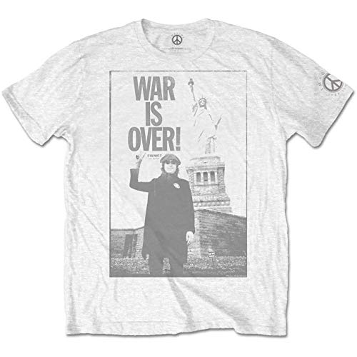 John Lennon War is Over The Beatles New York offiziell Männer T-Shirt Herren (Large) von Tee Shack