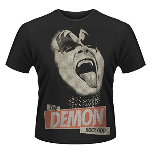 Kiss Demon God Gene Simmons Paul Stanley Rock offiziell Männer T-Shirt Herren (Medium) von Tee Shack