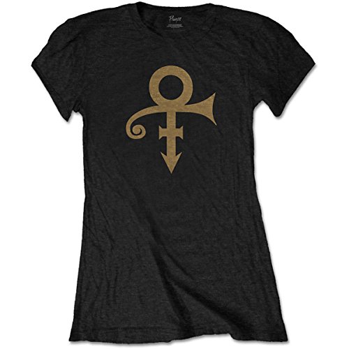 Ladies Prince Symbol Sign AFKAP Purple Rain offiziell Frauen T-Shirt Damen (Large) von Tee Shack