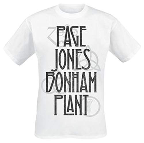 Led Zeppelin Page Jones Bonham Plant offiziell Männer T-Shirt Herren (X-Large) von Tee Shack